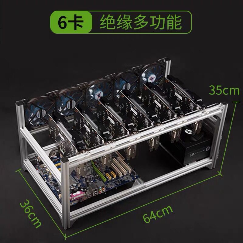 6 8 12 19 وحدة معالجة الرسومات - مراجعة 12 Gpu Open Air Frame Case وسعره